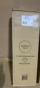 MODWAY Jenna 8in. Medium Innerspring Pillow Top Narrow Twin Mattress NEW SEE PICS