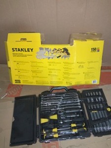 STANLEY 14 in. & 38 in. Drive SAE Mechanics Tool Set (150-Piece) NOT USED SEE PICS