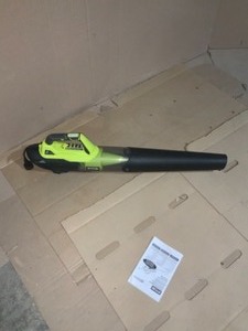 RYOBI 135 MPH 440 CFM 8 AMP ELECTRIC JET FAN BLOWER & RYOBI 110 MPH 480 CFM VARIABLE-SPEED TURBO 40-VOLT LITHIUM-ION CORDLESS BATTERY JET FAN LEAF BLOWER (TOOL-ONLY) SEE PICS