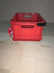 MILWAUKEE PACKOUT 18.6 IN. TOOL STORAGE CRATE BIN NOT USED SEE PICS