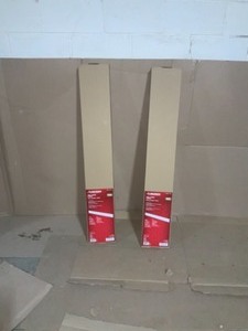2 HUSKY 8 IN. x 50 IN. SLAT WALL 2-PANEL PACK WITH TRIM NOT USED SEE PICS