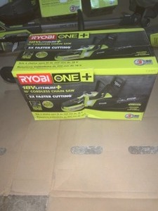 PALLET WITH OUTDOOR RYOBI BACKPACK BLOWER & CHAINSAW PLUS TRIMMER AND OTHER TOOLS TOO SEE PICS