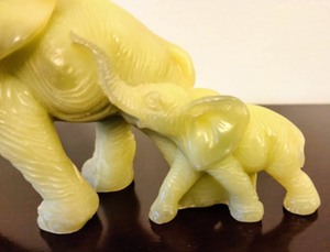 lot 22 image: Carved Elephants