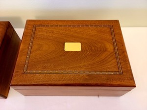 lot 44 image: Pair of Decorative Wooden BoxesHumidors
