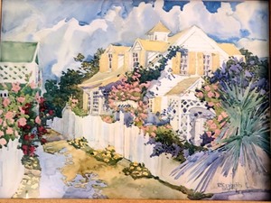 lot 47 image: Framed Watercolor By Elisabeth Berry