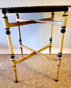 lot 51 image: Brass Topped Accent Table