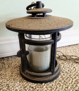 lot 175 image: Hanging Patio Lantern and West Elm Wall Planters