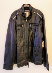 lot 197 image: Pair of Mens Black Faux Leather Jackets