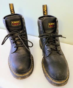 lot 214 image: Dr. Martens Black Leather Boots