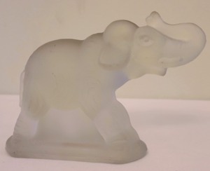lot 60 image: Trio Of Glass Elephants