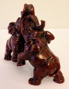 lot 62 image: Carved  Elephants