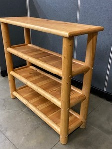 lot 7 image: Pine-Log Wooden Shelf