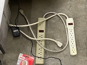lot 37 image: Large Lot Of Assorted Computer  Electronics Cords, Cat-6 Wire, Etc----  See All Pictures
