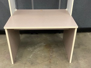 lot 6 image: Two-Piece Wooden Desk  Work-Station Set