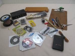 Office supplies, batteries, wire