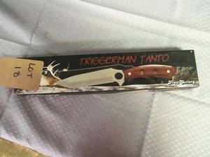 Triggerman Tanto Knife with stainle...
