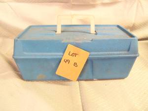 Blue Plastic Tackle box with Golf b...