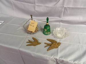 Bird Statues, Glass containers, Gla...