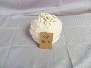 Antique Glass white container...