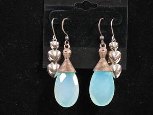 lot 87 image: Large Sterling Silver Dangle Earrings