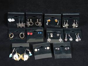 lot 95 image: 21 Sets of Earrings - Most are Sterling Silver