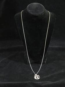 lot 57 image: Sterling Silver Family Pendant on 30 Long Chain - 3 Kids