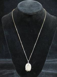lot 63 image: Sterling Silver Locket on Chain - 2 Compartments