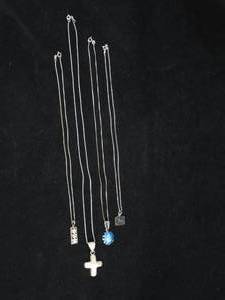 lot 67 image: 4 Sterling Silver Necklaces with Pendants