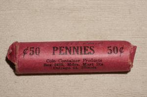 lot 115 image: Roll of Wheat Pennies - 1919-P