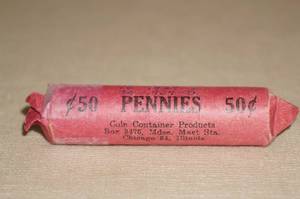 lot 117 image: Roll of Wheat Pennies - 1929 DS