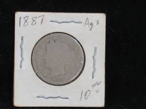 lot 107 image: 1887 US Liberty Nickel