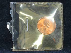 lot 112 image: 1955-S US Wheat Penny - Possible Proof