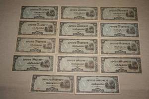 lot 148 image: 14 Pieces of Japanese Emergency Currency - PD Ten Pesos