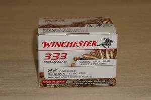 lot 16 image: 333 Rounds Winchester .22 LR 36 Grain Ammo