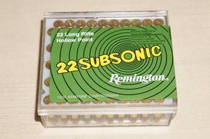 lot 17 image: 100 Rounds Remington Subsonic .22 LR Hollow Point Ammo