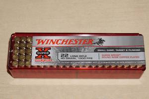 lot 18 image: 100 Rounds Winchester Super X .22 LR 40 Grain Ammo
