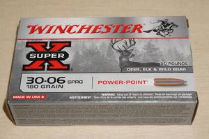lot 20 image: 20 Rounds Winchester .30-06 180 Grain Super-X Ammo