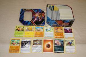 lot 60 image: Metal Tin of Pokemon Cards