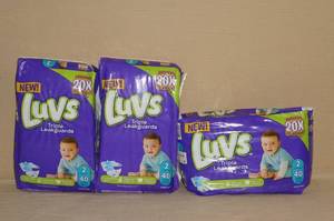 lot 84 image: 3 Packs of Luvs Size 2 Diapers