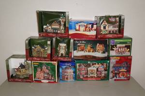 lot 175 image: Christmas Village Decorations