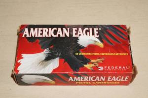 lot 33 image: Box of 50 Federal American Eagle .40 S&W 165 Gr FMJ Ammo