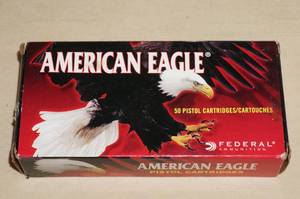 lot 36 image: Box of 50 Federal American Eagle .380 Auto 95 Gr FMJ Ammo