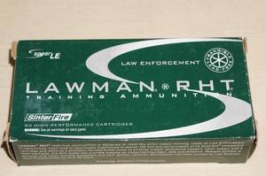 lot 45 image: Box of 50 Speer LE Lawman RHT .357 Sig 100 Gr Ammo