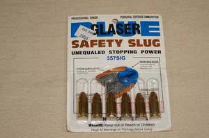 lot 50 image: Pack of 6 Glaser Safety Slug .357 Sig Personal Defense Ammo
