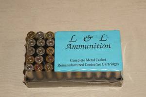 lot 60 image: Pack of 50 L&L Ammunition Reman. .357 Mag 158 GR CMJ Ammo