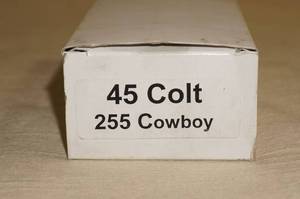 lot 62 image: Box of 50 .45 Colt 255 Cowboy Ammo