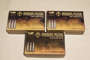 lot 75 image: 90 Rounds of American Tactical 5.56 x 45 62 Gr Ammo