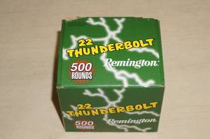 lot 78 image: Box of 500 Remington Thunderbolt .22 LR Ammo