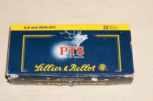 lot 96 image: Box of 20 Lellier & Bellot PTS 6.8mm SPC 110 Gr Ammo