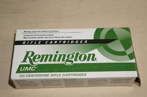 lot 101 image: Box of 20 Remington UMC 6.8mm Rem SPC 115 Gr MC Ammo